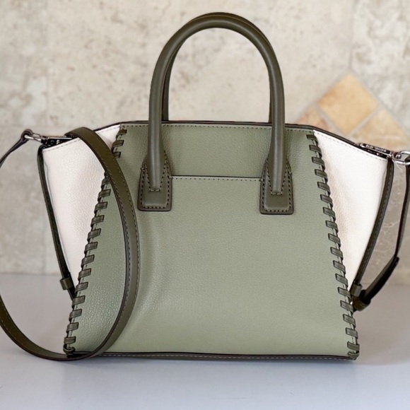Michael Kors Avril Satchel in Green and White - Picture 2 of 4